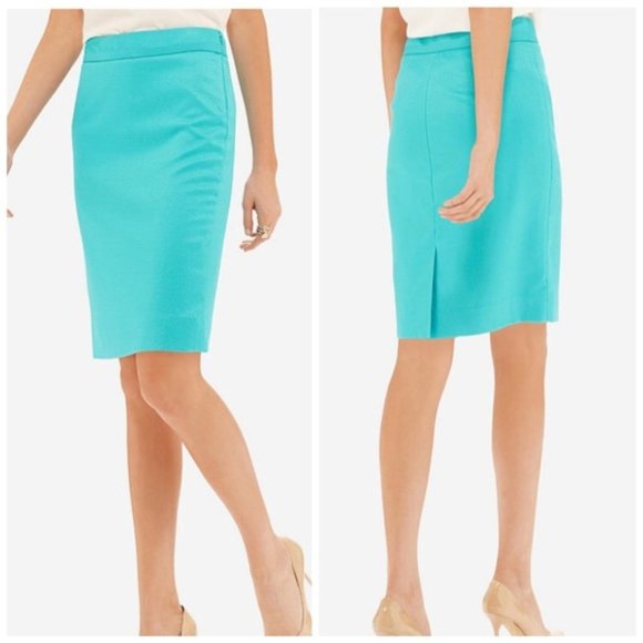 The Limited Dresses & Skirts - The Limited Turquoise Textured Ribbon Pencil Skirt 4